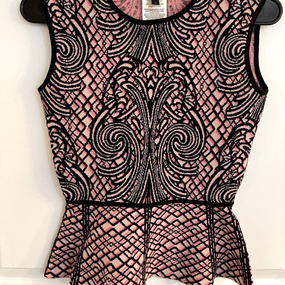 BCBG Maxazria peplum sweater top xs